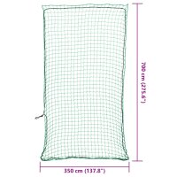 vidaXL Anh&auml;ngernetz mit Gummiseil Gr&uuml;n 7x3,5 m PP