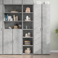 vidaXL Highboard Betongrau 40x41x185 cm Holzwerkstoff