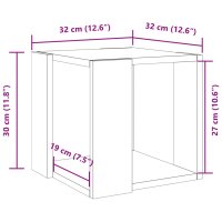 vidaXL Couchtisch Braun Eichen-Optik 32x32x30 cm Holzwerkstoff