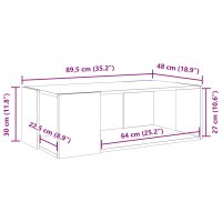 vidaXL Couchtisch R&auml;uchereiche 89,5x48x30 cm Holzwerkstoff