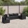 vidaXL 6-tlg. Garten-Lounge-Set mit Kissen Schwarz Poly Rattan