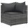 vidaXL 4-tlg. Garten-Lounge-Set mit Kissen Grau Poly Rattan