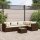 vidaXL 6-tlg. Garten-Lounge-Set mit Kissen Braun Poly Rattan