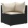 vidaXL 5-tlg. Garten-Lounge-Set mit Kissen Schwarz Poly Rattan