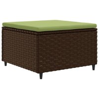 vidaXL 6-tlg. Garten-Lounge-Set mit Kissen Braun Poly Rattan