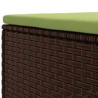 vidaXL 6-tlg. Garten-Lounge-Set mit Kissen Braun Poly Rattan