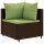 vidaXL 6-tlg. Garten-Lounge-Set mit Kissen Braun Poly Rattan