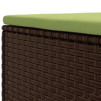 vidaXL 5-tlg. Garten-Lounge-Set mit Kissen Braun Poly Rattan