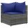 vidaXL 8-tlg. Garten-Lounge-Set mit Kissen Grau Poly Rattan