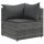 vidaXL 10-tlg. Garten-Lounge-Set mit Kissen Grau Poly Rattan