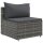 vidaXL 6-tlg. Garten-Lounge-Set mit Kissen Grau Poly Rattan