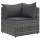 vidaXL 9-tlg. Garten-Lounge-Set mit Kissen Grau Poly Rattan