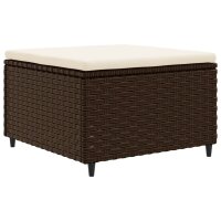 vidaXL 5-tlg. Garten-Lounge-Set mit Kissen Braun Poly Rattan