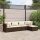 vidaXL 5-tlg. Garten-Lounge-Set mit Kissen Braun Poly Rattan