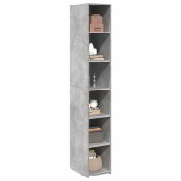 vidaXL Highboard Betongrau 30x41x185 cm Holzwerkstoff