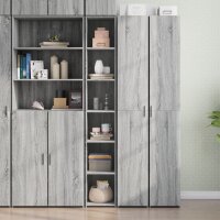 vidaXL Highboard Grau Sonoma-Eiche 30x41x185 cm...