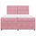 vidaXL Boxspringbett mit Matratze Rosa 200x200 cm Samt