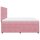 vidaXL Boxspringbett mit Matratze Rosa 200x200 cm Samt