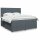 vidaXL Boxspringbett mit Matratze Dunkelgrau 200x200 cm Samt