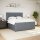 vidaXL Boxspringbett mit Matratze Dunkelgrau 200x200 cm Samt