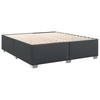 vidaXL Boxspringbett mit Matratze Schwarz 200x200 cm Kunstleder