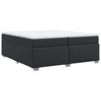 vidaXL Boxspringbett mit Matratze Schwarz 200x200 cm Kunstleder