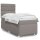 vidaXL Boxspringbett mit Matratze Taupe 90x200 cm Stoff