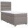 vidaXL Boxspringbett mit Matratze Taupe 90x200 cm Stoff