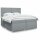 vidaXL Boxspringbett mit Matratze Hellgrau 200x200 cm Stoff