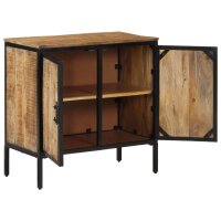 vidaXL Sideboard 70x35x70 cm Massives Raues Mangoholz