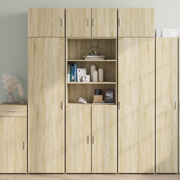 vidaXL Highboard Sonoma-Eiche 70x42,5x185 cm Holzwerkstoff