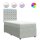 vidaXL Boxspringbett mit Matratze Hellgrau 90x200 cm Samt