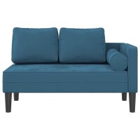 vidaXL Chaiselongue mit Kissen Blau Samt