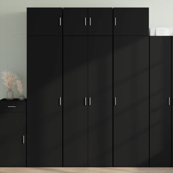 vidaXL Highboard Schwarz 70x42,5x185 cm Holzwerkstoff