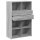 vidaXL Highboard Grau Sonoma 80x42,5x124 cm Holzwerkstoff