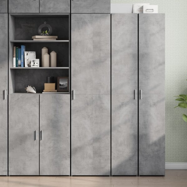 vidaXL Highboard Betongrau 45x42,5x185 cm Holzwerkstoff