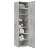 vidaXL Highboard Betongrau 45x42,5x185 cm Holzwerkstoff