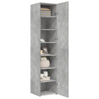 vidaXL Highboard Betongrau 40x42,5x185 cm Holzwerkstoff