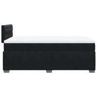 vidaXL Boxspringbett mit Matratze Schwarz 120x190 cm Samt