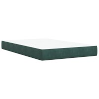 vidaXL Boxspringbett mit Matratze Dunkelgr&uuml;n 120x200 cm Samt