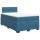 vidaXL Boxspringbett mit Matratze Dunkelblau 120x200 cm Samt