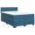 vidaXL Boxspringbett mit Matratze Dunkelblau 140x190 cm Samt