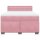 vidaXL Boxspringbett mit Matratze Rosa 140x190 cm Samt