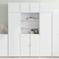 vidaXL Highboard Weiß 80x42,5x185 cm Holzwerkstoff