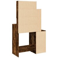 vidaXL Schminktisch mit Schrank R&auml;uchereiche 80x35x132 cm