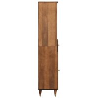 vidaXL Badschrank 38x33x160 cm Massivholz Mango