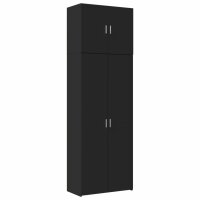 vidaXL Highboard Schwarz 80x42,5x249 cm Holzwerkstoff