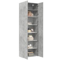 vidaXL Highboard Betongrau 80x42,5x249 cm Holzwerkstoff