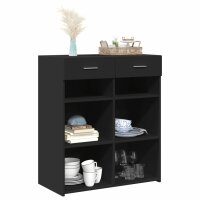 vidaXL Sideboard Schwarz 80x42,5x93 cm Holzwerkstoff