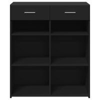 vidaXL Sideboard Schwarz 80x42,5x93 cm Holzwerkstoff